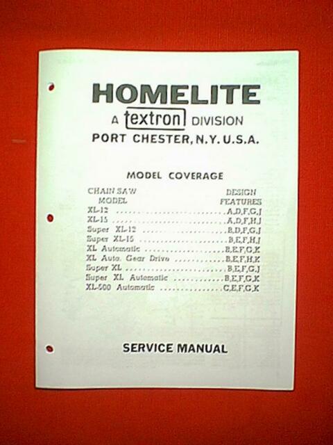 homelite xl12 owners manual